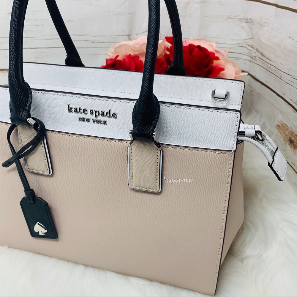 Kate spade Cameron medium satchel warm beige black - Picture 3 of 10